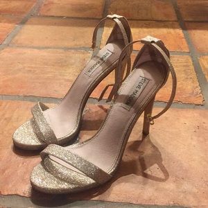 Steve Madden Gold Glitter Heels